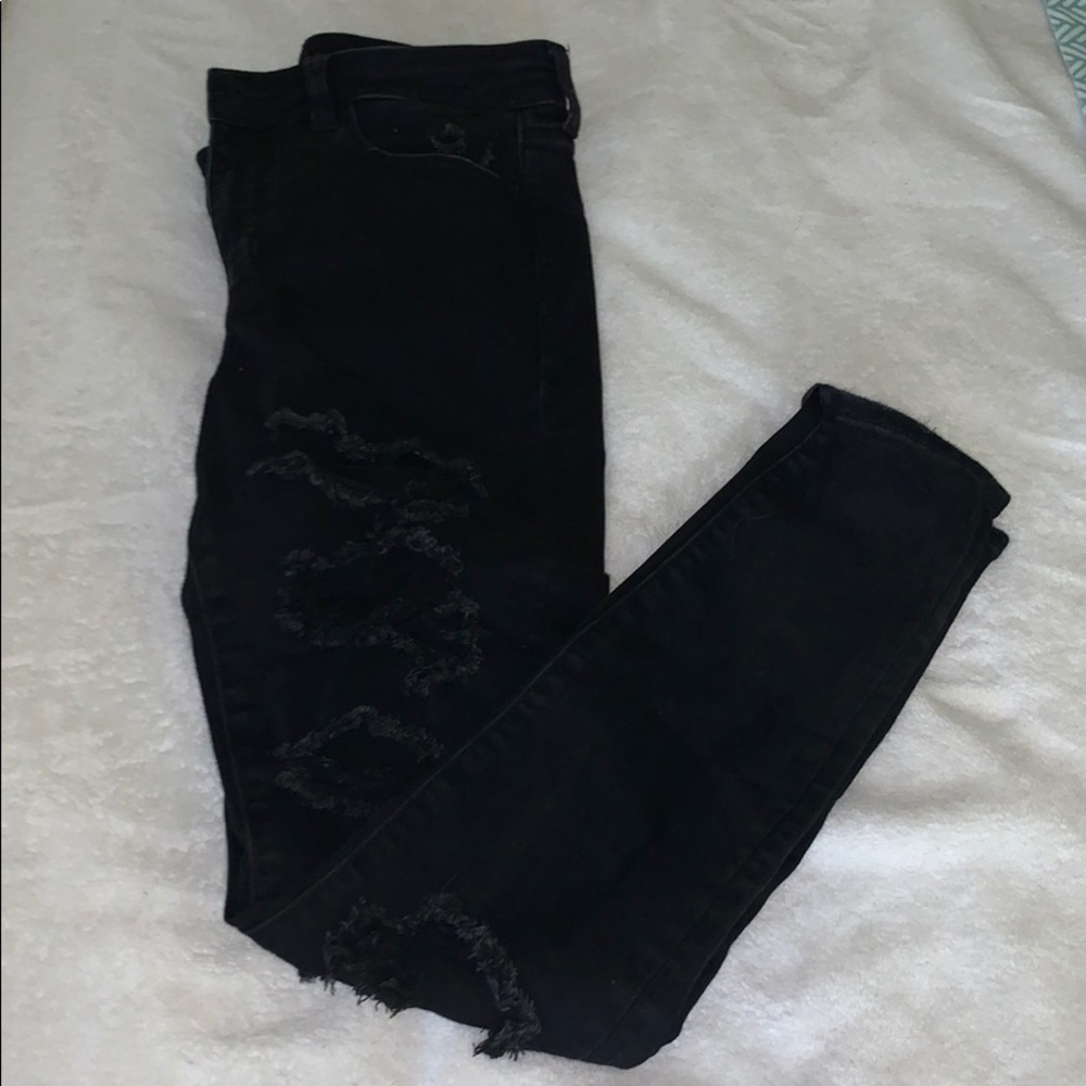 AE Black Ripped Jeans